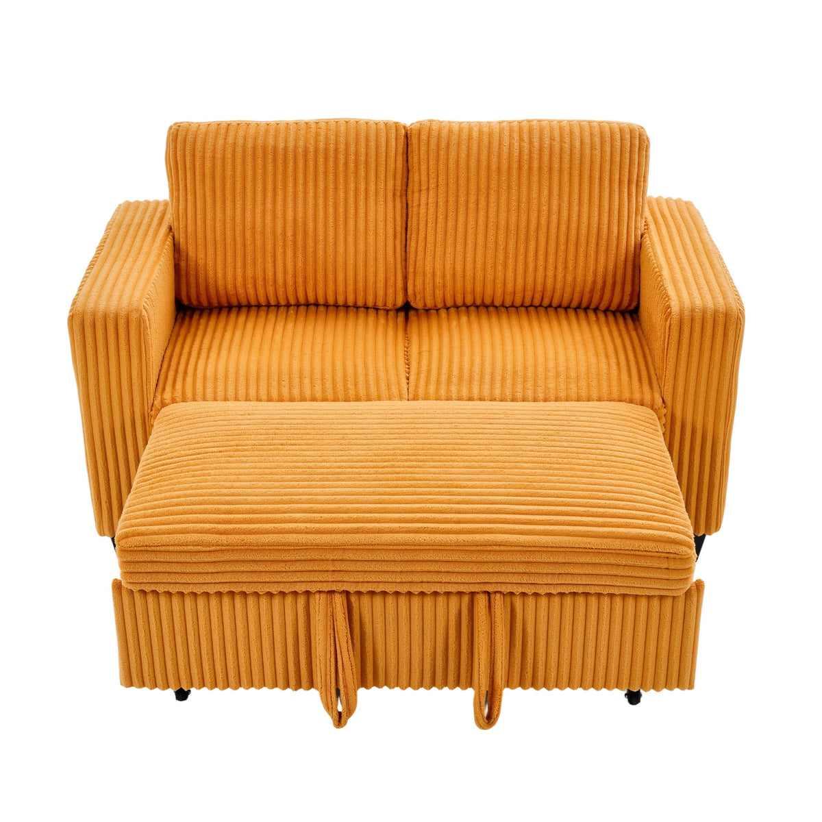 Orange sofa bed - detail