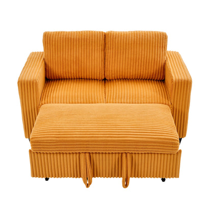 Orange sofa bed - detail