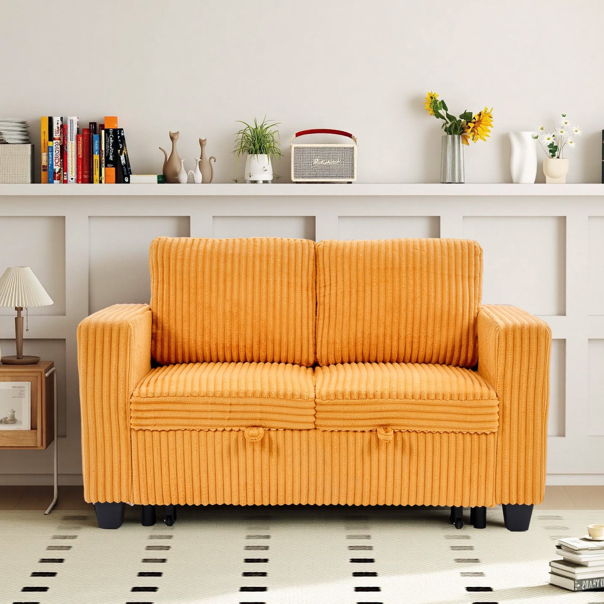 Orange sofa bed - main