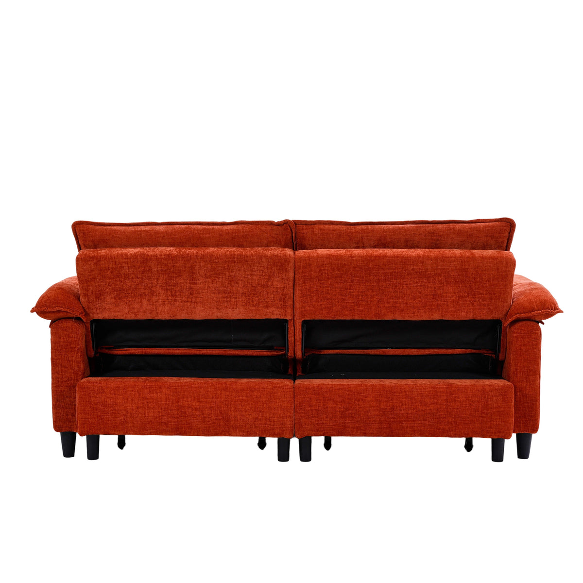 Orange sofa bed - detail