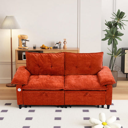 Orange sofa bed - main