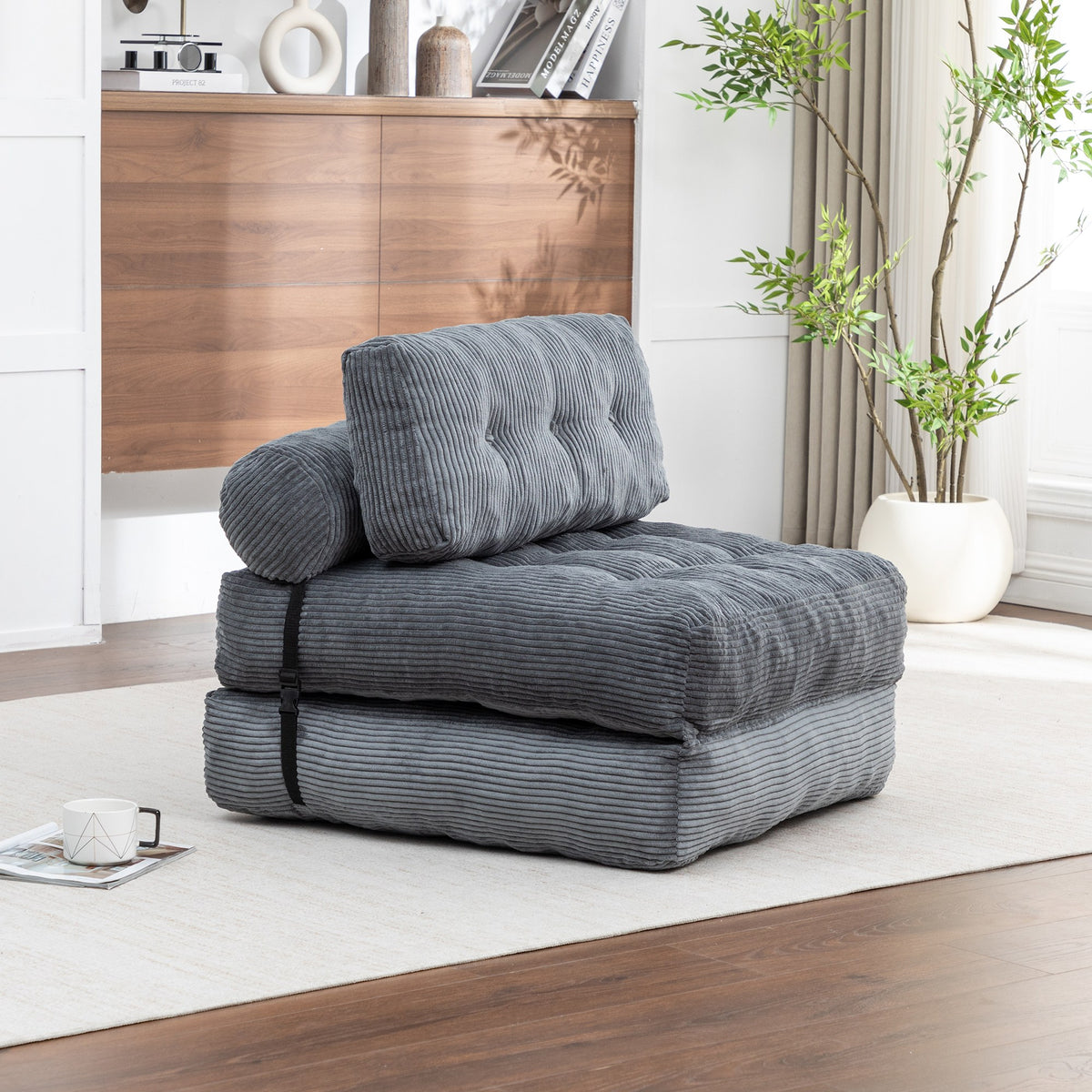 Green / Dark Blue / Dark Gray sofa bed - detail