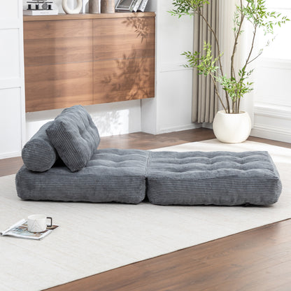 Green / Dark Blue / Dark Gray sofa bed - detail