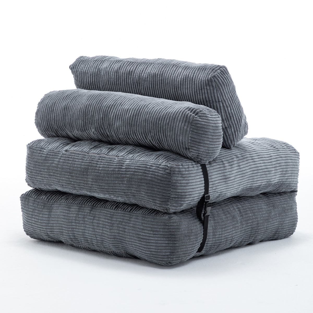 Green / Dark Blue / Dark Gray sofa bed - detail