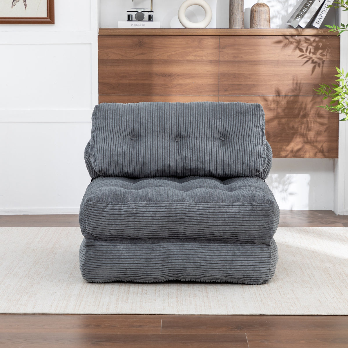 Green / Dark Blue / Dark Gray sofa bed - detail