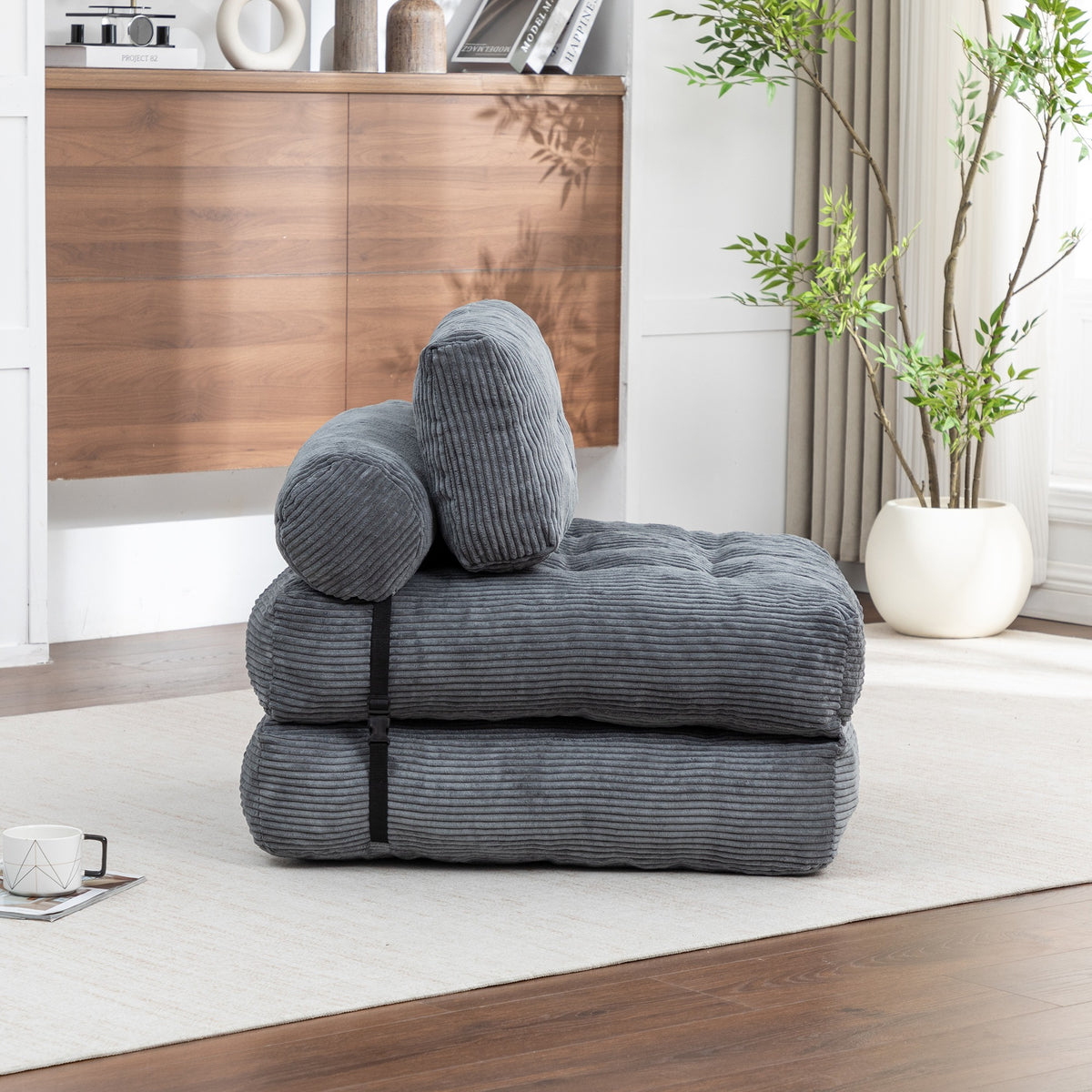 Green / Dark Blue / Dark Gray sofa bed - detail