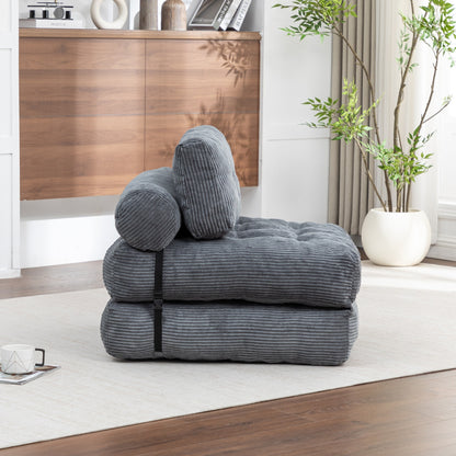 Green / Dark Blue / Dark Gray sofa bed - detail