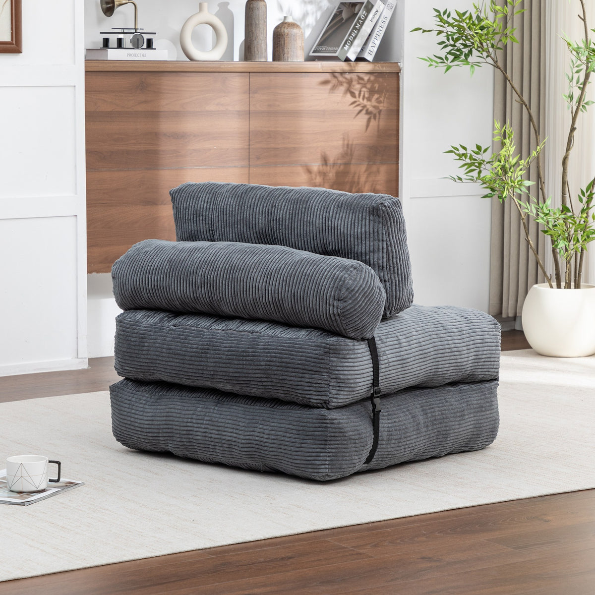 Green / Dark Blue / Dark Gray sofa bed - detail