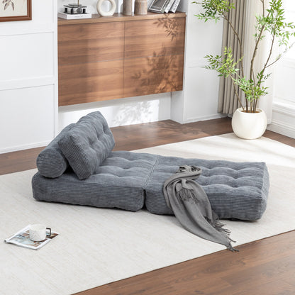 Green / Dark Blue / Dark Gray sofa bed - detail