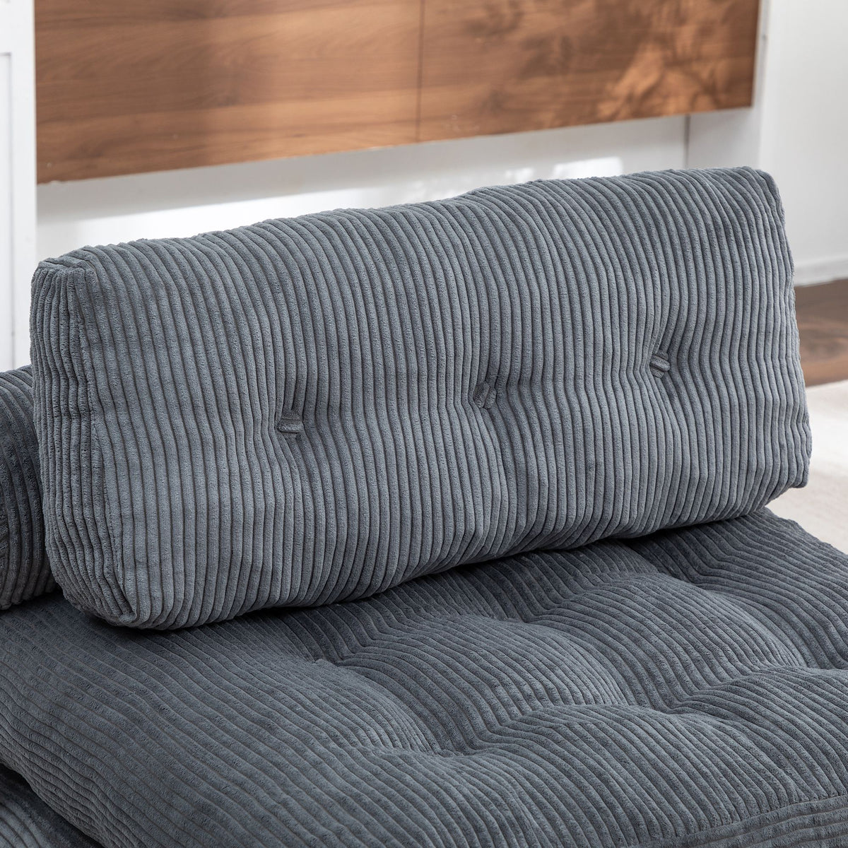 Green / Dark Blue / Dark Gray sofa bed - detail