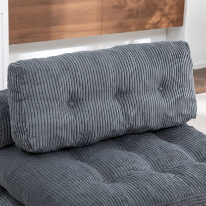 Green / Dark Blue / Dark Gray sofa bed - detail