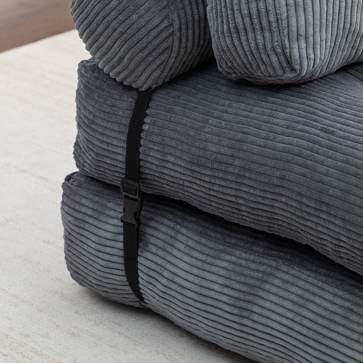 Green / Dark Blue / Dark Gray sofa bed - detail
