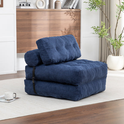 Green / Dark Blue / Dark Gray sofa bed - detail