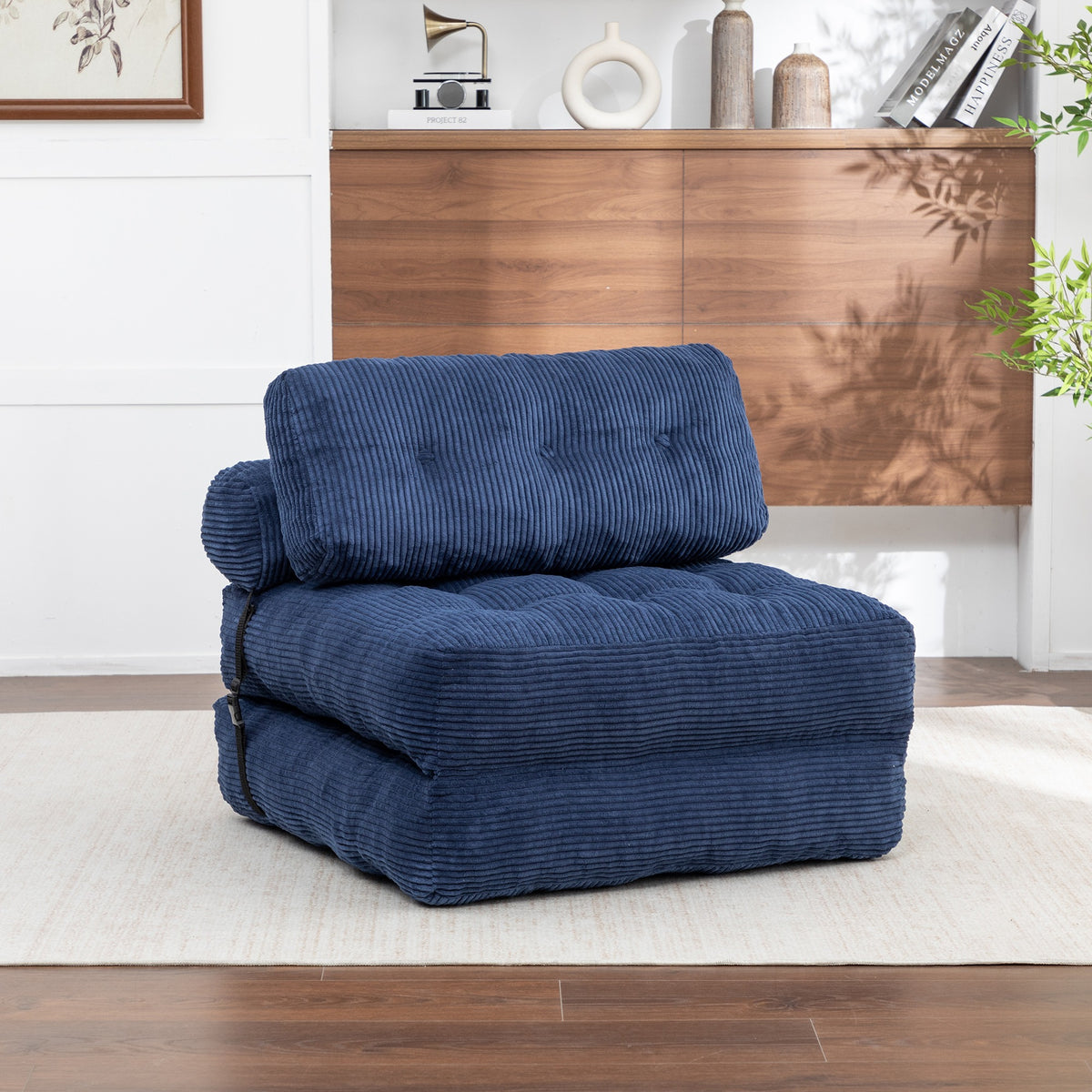 Green / Dark Blue / Dark Gray sofa bed - detail