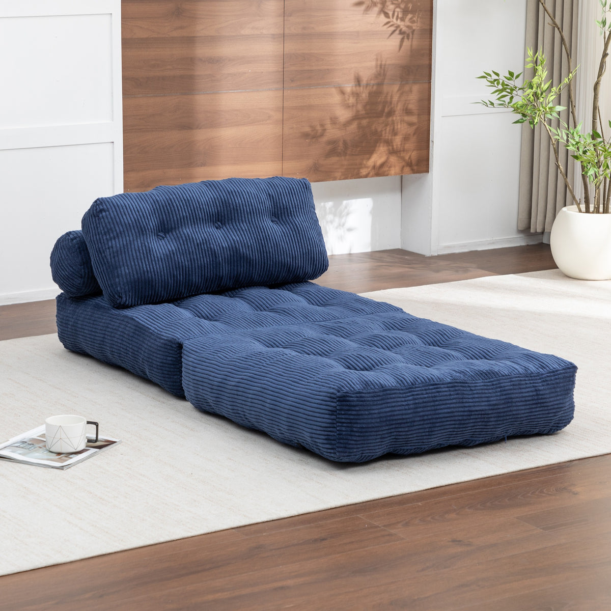 Green / Dark Blue / Dark Gray sofa bed - detail