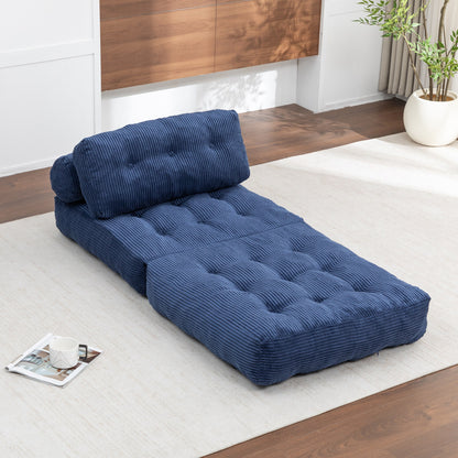 Green / Dark Blue / Dark Gray sofa bed - detail