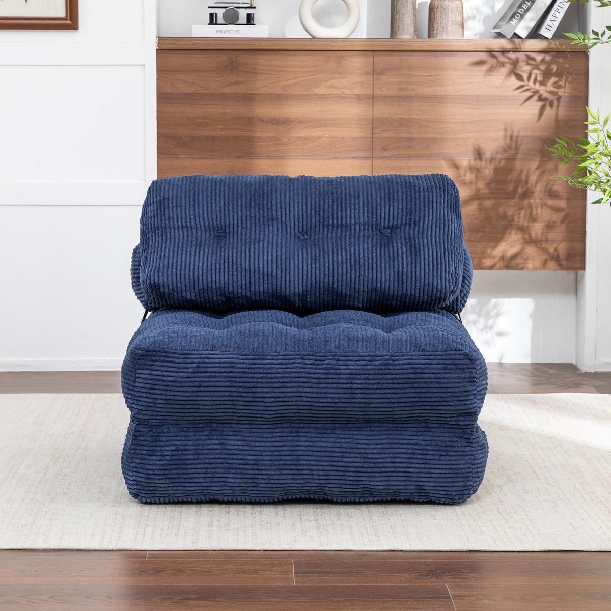 Green / Dark Blue / Dark Gray sofa bed - detail