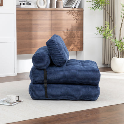 Green / Dark Blue / Dark Gray sofa bed - detail