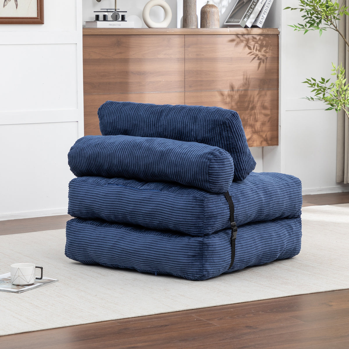 Green / Dark Blue / Dark Gray sofa bed - detail