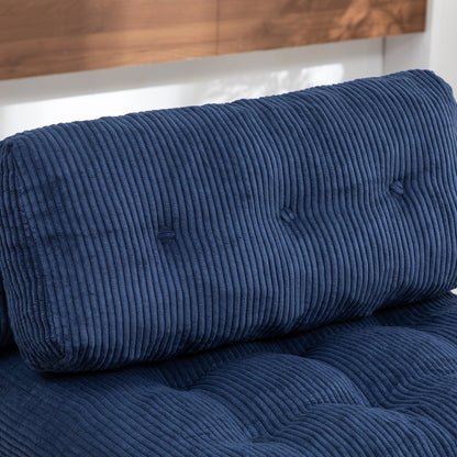 Green / Dark Blue / Dark Gray sofa bed - detail