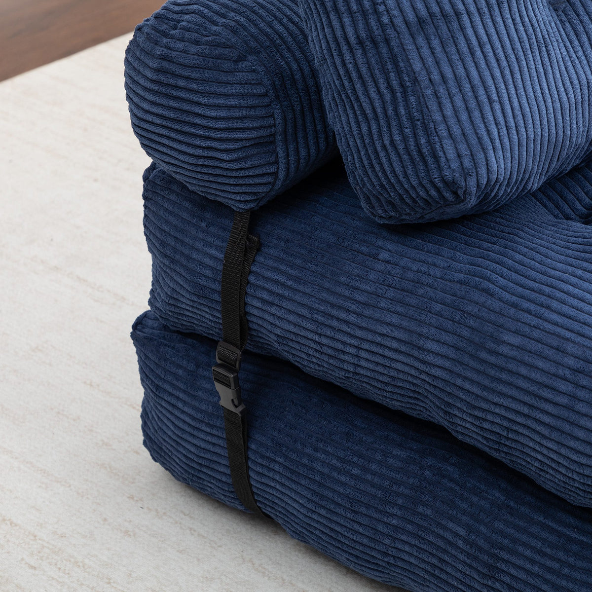 Green / Dark Blue / Dark Gray sofa bed - detail