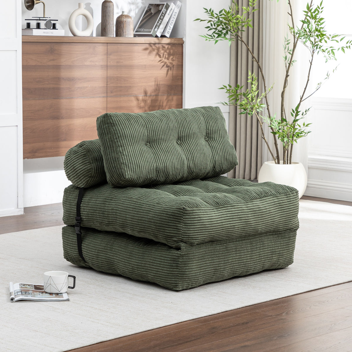 Green / Dark Blue / Dark Gray sofa bed - detail