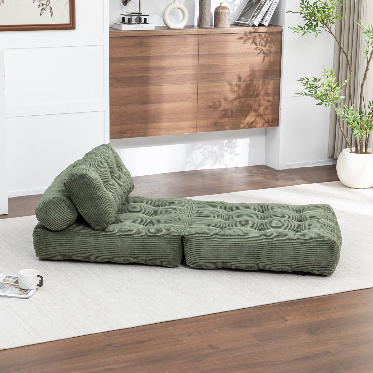 Green / Dark Blue / Dark Gray sofa bed - detail