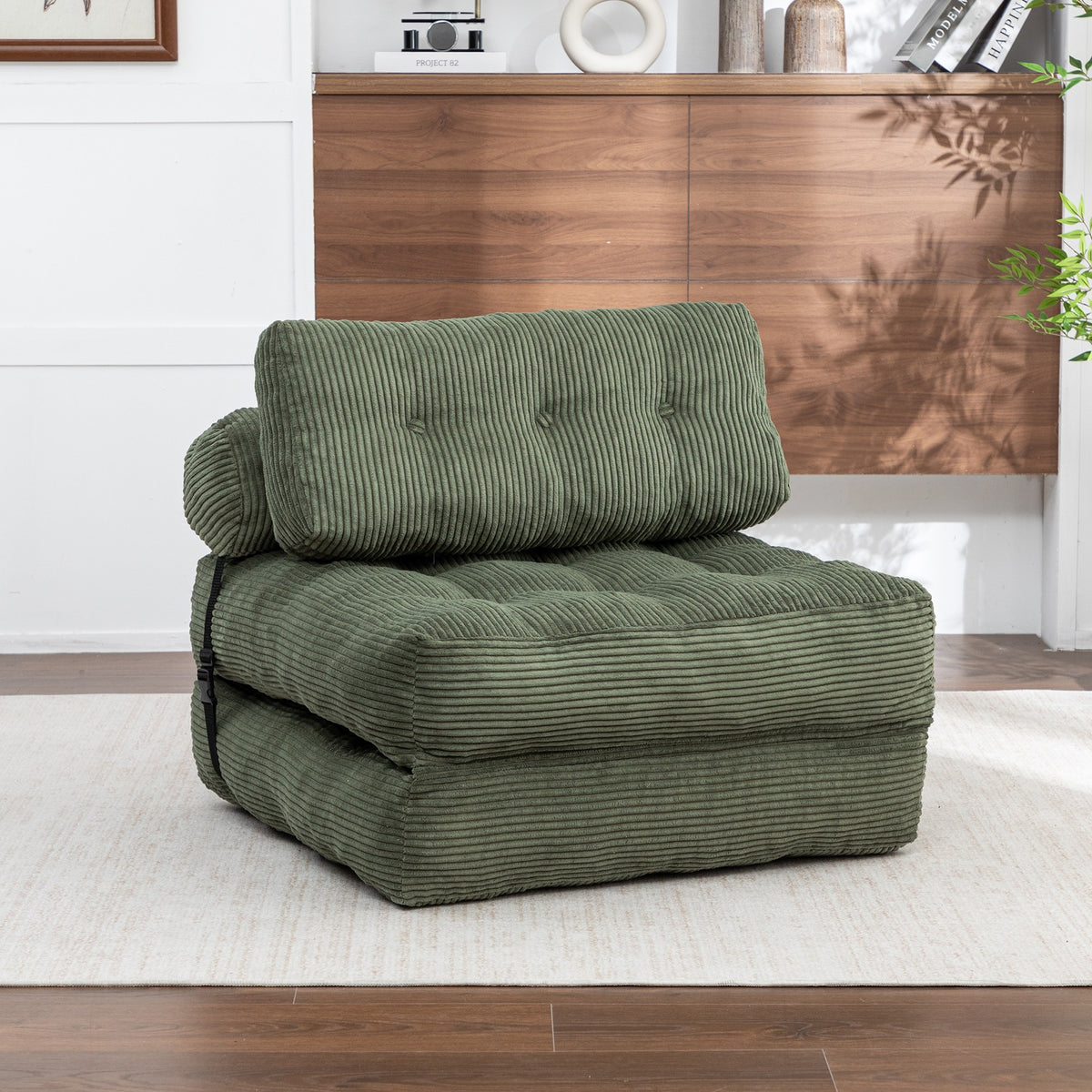 Green / Dark Blue / Dark Gray sofa bed - detail