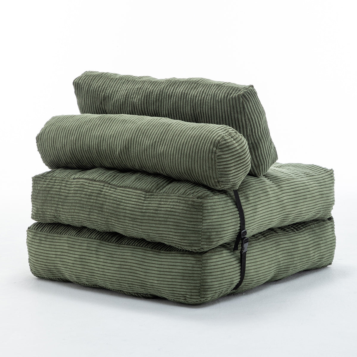 Green / Dark Blue / Dark Gray sofa bed - detail