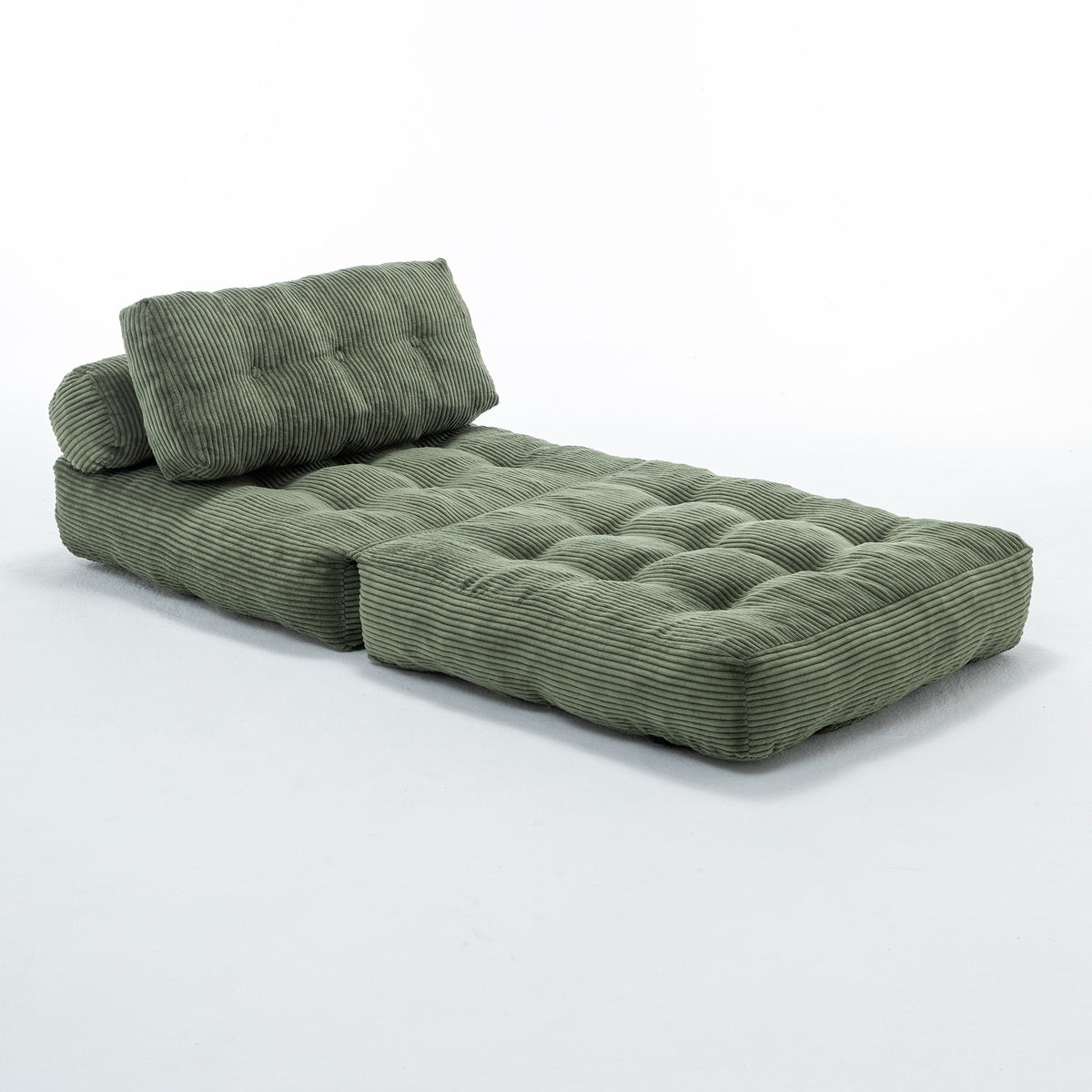 Green / Dark Blue / Dark Gray sofa bed - detail