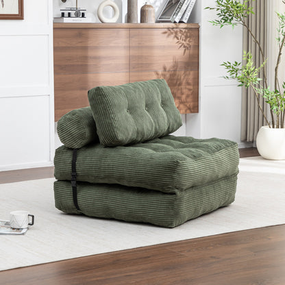 Green / Dark Blue / Dark Gray sofa bed - detail