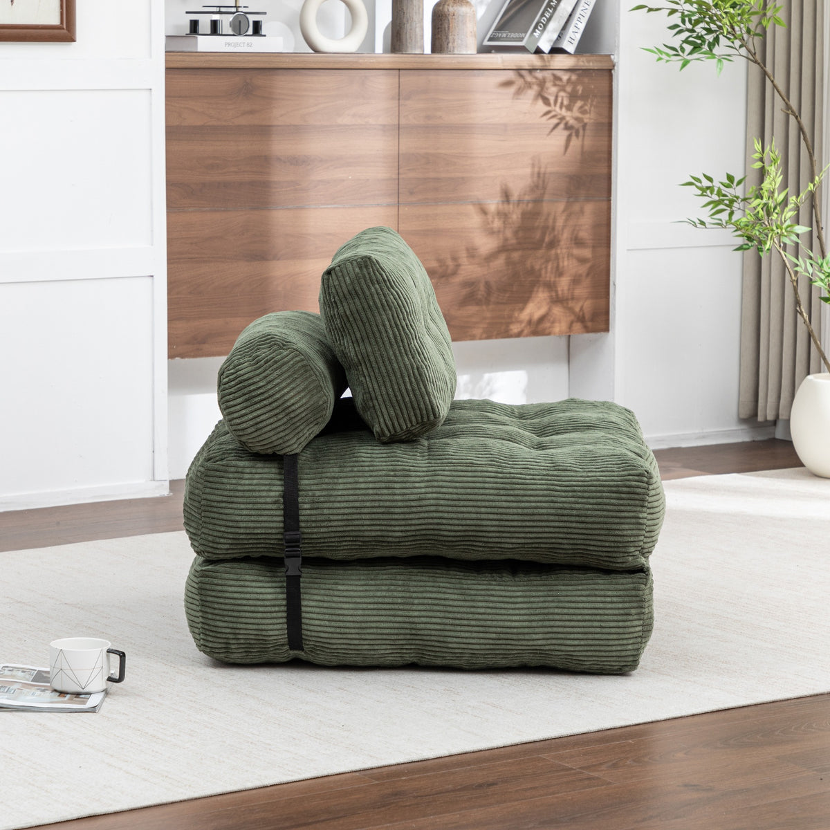 Green / Dark Blue / Dark Gray sofa bed - detail