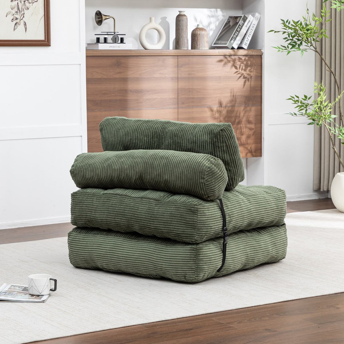 Green / Dark Blue / Dark Gray sofa bed - detail