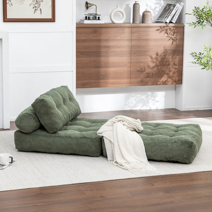 Green / Dark Blue / Dark Gray sofa bed - detail