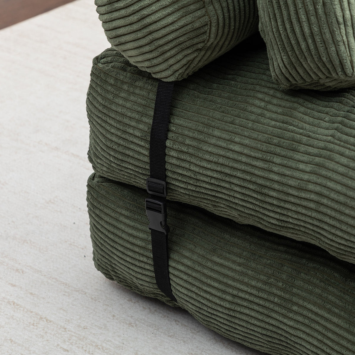 Green / Dark Blue / Dark Gray sofa bed - detail