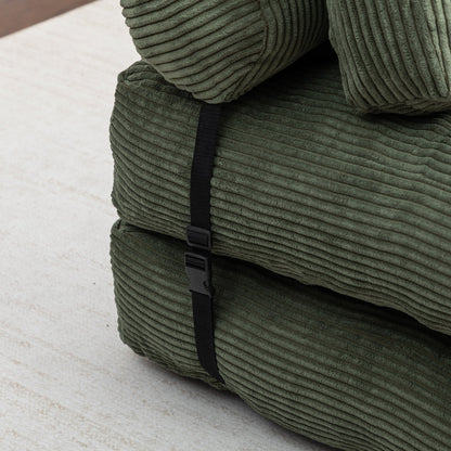 Green / Dark Blue / Dark Gray sofa bed - detail