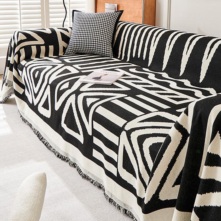 Chenille bohemian sofa cover - main 1