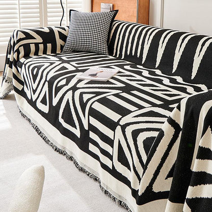 Chenille bohemian sofa cover - main 1
