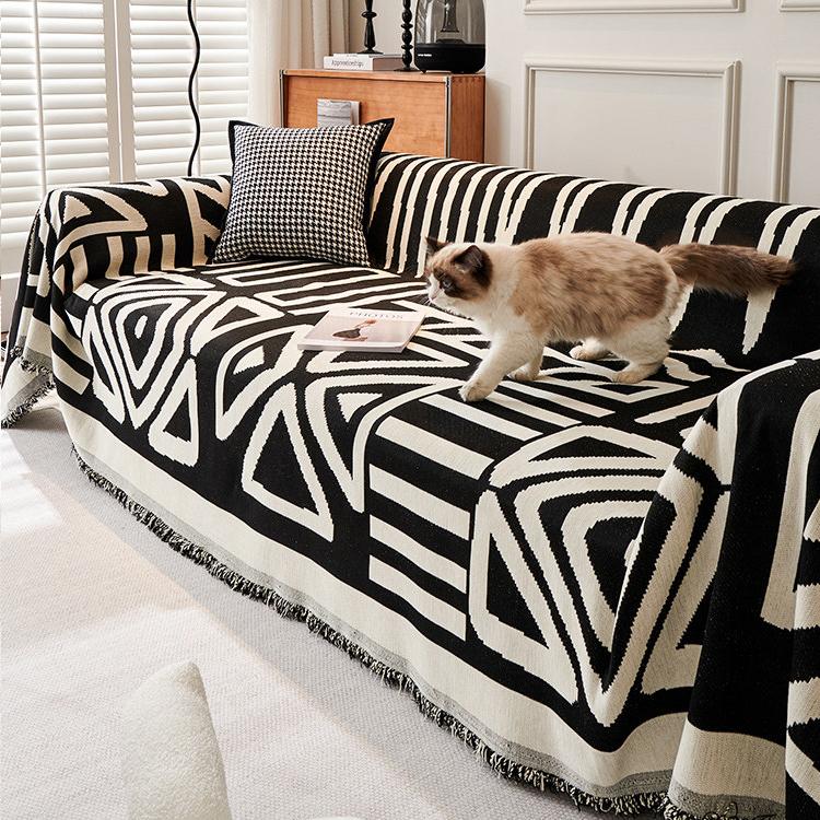 Chenille bohemian sofa cover - main 2