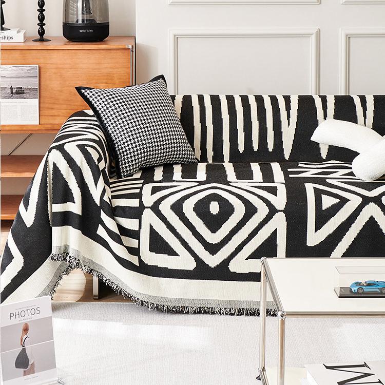 Chenille bohemian sofa cover - main 3
