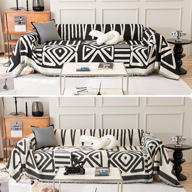 Chenille bohemian sofa cover - main 4