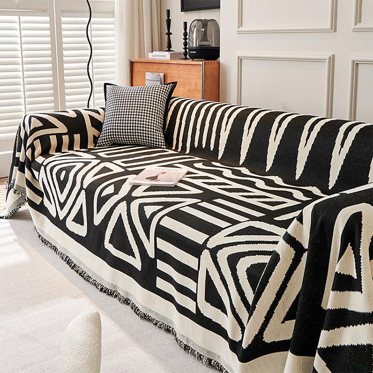 Chenille bohemian sofa cover - sku 1