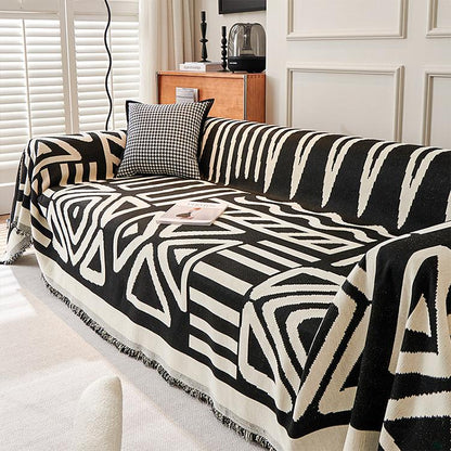 Chenille bohemian sofa cover - sku 1