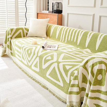 Chenille bohemian sofa cover - sku 2