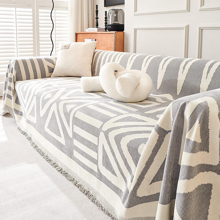 Chenille bohemian sofa cover - sku 3
